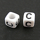 Perles européennes de lettre en acrylique(OPDL-R050-10mm-C)-1