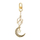 Brass Macrame Pouch Stone Holder Pendant Decoration(HJEW-JM01689)-5