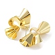 Rack Plating Brass Twist Spiral Stud Earrings for Women(EJEW-B027-25G)-2