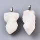 Rough Raw Electroplate Natural Druzy Agate Pendants(G-S359-274E)-2