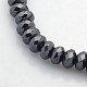 Electroplate Non-magnetic Synthetic Hematite Beads Strands(G-J208F-M)-3