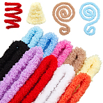 10Pcs 10 Colors DIY Plush Sticks, Chenille Stems, Pipe Cleaners, Kid Craft Material, Mixed Color, 1000x15mm, 1pc/color(DIY-CP0011-73)