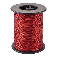 Round Elastic Cord, with Rubber inside, Red, 1mm, about 100m/roll(X-EC-TAC0001-01A)