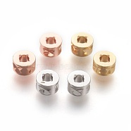 Environment Brass Beads, Electophoresis, Long-Lasting Plated, Lead Free & Cadmium Free, Flat Round, Mixed Color, 5x3mm, Hole: 2mm(KK-F780-04-RS)