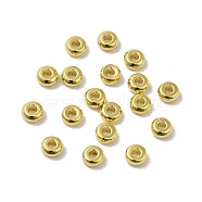 Rack Plating Brass Spacer Beads, Long-Lasting Plated, Cadmium Free & Lead Free, Flat Round, Real 18K Gold Plated, 3x1.5mm, Hole: 1mm(KK-P246-04G)
