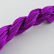 Nylon Thread, Nylon Jewelry Cord for Custom Woven Bracelets Making, Dark Violet, 1mm, about 26.24 yards(24m)/bundle, 10bundles/bag, about 262.46 yards(240m)/bag(NWIR-R002-1mm-25)