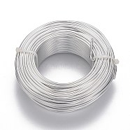 Round Aluminum Wire, Bendable Metal Craft Wire, for DIY Jewelry Craft Making, Silver, 9 Gauge, 3mm, about 65.62 Feet(20m)/500g(AW-F004-3mm-01)