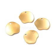 Vacuum Plating 304 Stainless Steel Pendants, Golden, 15x17x1mm, Hole: 2mm(STAS-E189-01G)