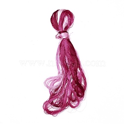 Real Silk Embroidery Threads, Friendship Bracelets String, 8 Colors, Gradient color, Old Rose, 1mm, 20m/bundle, 8 bundles/set(OCOR-D012-01E)