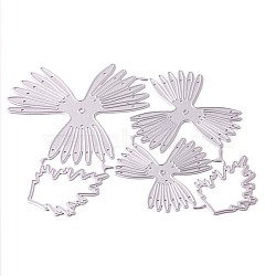 Carbon Steel Embossing Knife Die Cutting for DIY Template, Decorative Embossing DIY Paper Card, Matte Platinum Color, Flower Pattern, 13.3x10.6x0.08cm(DIY-P042-40)