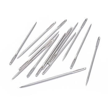 Carbon Steel Sewing Needles, Platinum, 5.2x0.2cm, about 30~35pcs/bag