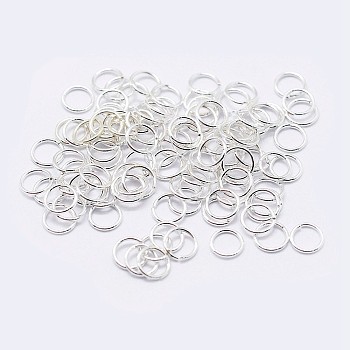 925 Sterling Silver Open Jump Rings, Saw Cut Round, Silver, 7x1mm, 18 Gauge, Inner Diameter: 5mm