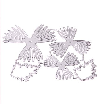 Carbon Steel Embossing Knife Die Cutting for DIY Template, Decorative Embossing DIY Paper Card, Matte Platinum Color, Flower Pattern, 13.3x10.6x0.08cm