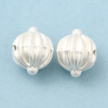Alloy Beads, Cadmium Free & Nickel Free & Lead Free, Lantern, Matte Silver Color, 11x9.8x9mm, Hole: 1mm