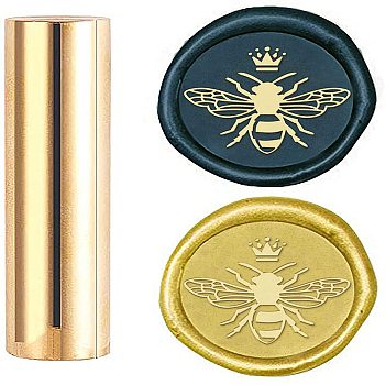 Retro Brass Stamp Sealing Wax Fire Lacquer, for DIY  Scrapbooking Handmade DIY Pattern, Bees Pattern, 60x15mm