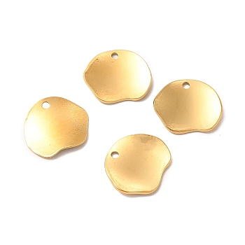 PVD Vacuum Plating 304 Stainless Steel Pendants, Golden, 15x17x1mm, Hole: 2mm