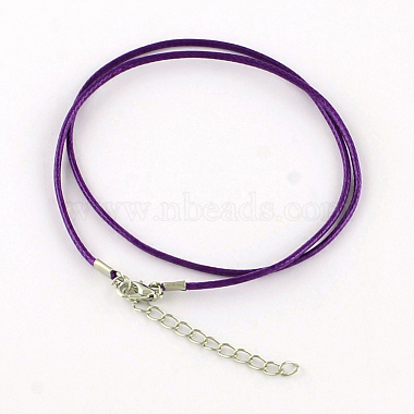 1.5mm DarkViolet Waxed Cotton Cord Necklace Making