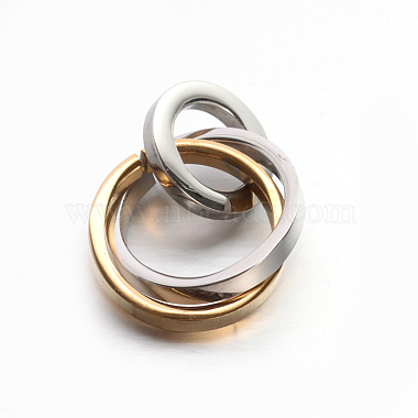 Pendentifs d'anneaux d'emboîtement en 304 acier inoxydable(STAS-E090-90G)-2