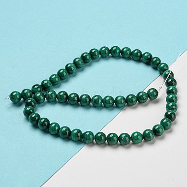 Natural Malachite Beads Strands(G-R432-11-8mm)-5