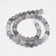 Frosted Natural Cloudy Quartz Round Beads Strands(G-F255-02-6mm)-2