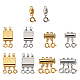 10Pcs 10 Styles Alloy Magnetic Clasps Slide Lock Clasps with Spring Ring Clasps(FIND-TA0002-03)-3