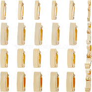 32Pcs 4 Styles Eco-Friendly Brass Watch Band Clasps, Long-Lasting Plated, Real 24K Gold Plated, 10x1.8~3.5x4mm, 8pcs/style(KK-SC0004-08)