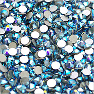 Glass Flat Back Rhinestone, Grade A, Back Plated, Faceted, AB Color, Half Round, Sapphire, 4.6~4.8mm(RGLA-C002-SS20-206AB)