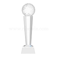 Synthetic Quartz Crystal Trophy, Awards Ornaments for Golf, Clear, 67.5x68x230mm(AJEW-WH0348-124)