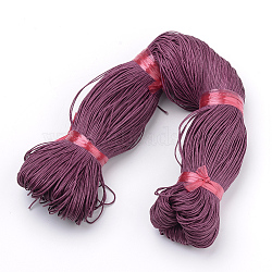 Waxed Cotton Cord, Old Rose, 1mm, about 360yard/bundle(330m/bundle)(YC-S007-1mm-143)