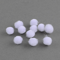 DIY Doll Craft Pom Pom Yarn Pom Pom Balls, White, 15mm, about 1000pcs/bag(AJEW-S006-15mm-01)