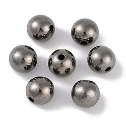 CCB Plastic Round Beads, Gunmetal, 7.5x7mm, Hole: 1.8mm(ALUM-U001-08A-05)