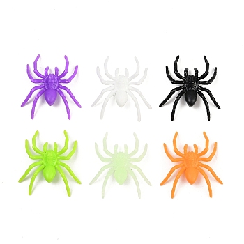 PVC Plastic Simulation Spider Toy Model, for Halloween Decorations, Mixed Color, 32~33x28~29x5.5mm