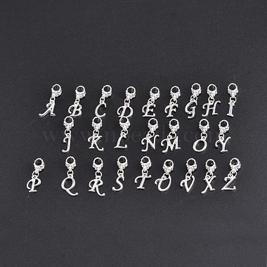 25mm Alphabet Alloy Dangle Beads