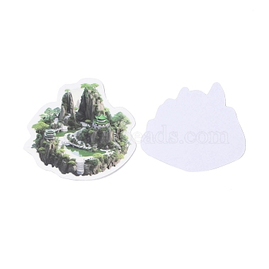 50Pcs Mini 3D Landscape PVC Self Adhesive Cartoon Stickers(STIC-B001-18)-4