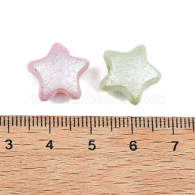 perles textur&eacute;es opaques en ABS imitation perle(MACR-K361-13)-3