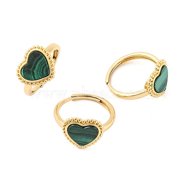 Heart Malachite Finger Rings