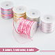 Superfindings 5 rouleaux 5 couleurs cordon de fil de nylon teint par segment(NWIR-FH0001-04B)-3