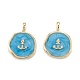 Brass Enamel Pendants(KK-A155-10G)-1