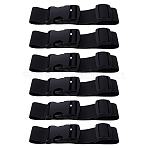 Adjustable Nylon Strap with Plastic Buckle, Packing Luggage Straps, Black, 436x50~60x1~12.5mm(AJEW-WH0871-63A)