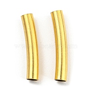 304 Stainless Steel Tube Beads, Curved Tube, Golden, 15x3mm, Hole: 2.5mm(STAS-B047-27C-G)