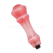 Natural Quartz Crystal Handle, for Wax Seal Stamp, Wedding Invitations Making, Pink, 7.8x2.45cm(DIY-WH0224-87D)