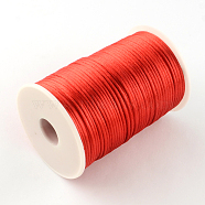 Polyester Cords, Red, 2mm, about 98.42 yards(90m)/roll(NWIR-R019-063)