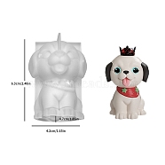 Dog Display Decoration Silicone Mold, Resin Casting Molds, for UV Resin, Epoxy Resin Craft Making, White, 63x42mm(PW-WG62739-05)