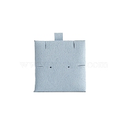 Double-Sided Microfiber Jewelry Insert Card, Square Earrings Necklace Insert Pad, for Envelope Bags, Light Steel Blue, 6x6cm(PW-WG83078-12)