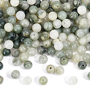 2 Strands Natural Green Rutilated Quartz Beads Strands, Round, 4mm, Hole: 0.8mm, about 92pcs/Stand, 15 inch(38cm)(G-NB0004-73)