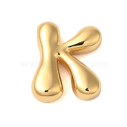 Rack Plating Brass Pendants, Cadmium Free & Lead Free, Long-Lasting Plated, Real 18K Gold Plated, Letter K, 18x15x5.5mm, Hole: 1.8x2mm(KK-C067-10G-K)