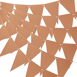 Kraft Paper Pennant Flags Banners, for Party Birthday, Festival Celebration, Triangle, Sandy Brown, 180x130x0.2mm, Hole: 5mm(FIND-WH0152-227)