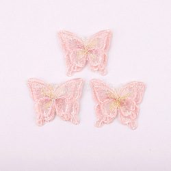 Computerized Embroidery Cloth Iron on/Sew on Patches, Costume Accessories, Appliques, Butterfly, Colorful, 42x49mm(FABR-PW0001-227C)