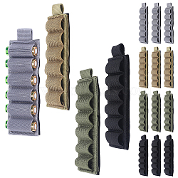 12Pcs 4 Colors Nylon Shotgun Cartridge Storage Bag, Tactical Ammunition Holder, Mixed Color, 52x170x17mm, 3pcs/color(AJEW-AR0005-71)