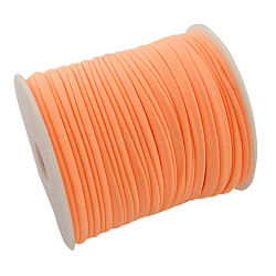 Soft Nylon Cord, Flat, Light Salmon, 5x3mm, about 21.87 yards(20m)/roll(NWIR-R003-09)